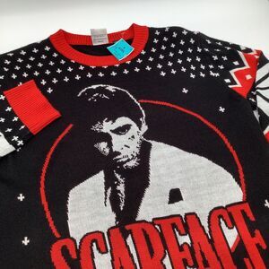 Scarface Mens Long Sleeve Christmas Sweater Size Small NWT‎